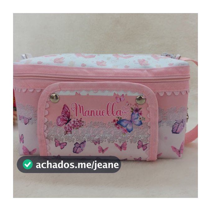 Nécessaire do Bebê - Porta Fraldas e Lenços Umedecidos - Mamãe e Bebê - Maternidade - Borboletas