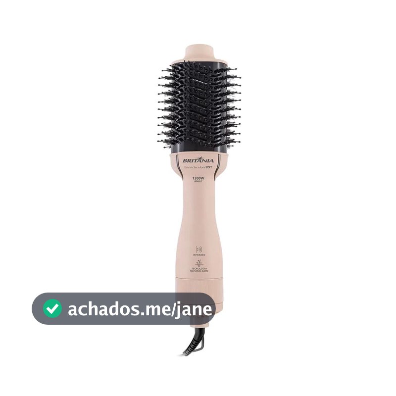 Escova Secadora Britânia Bec07r  Cabo Giratório 1300w Bivolt
