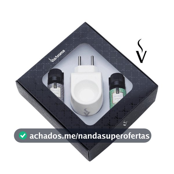 Kit Aromatizador Elétrico Standard Via Aroma + 2 Essências 10ml