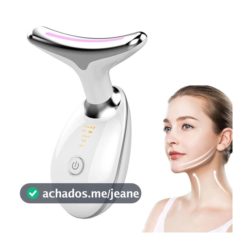 Massageador De Pescoço e Rosto Elétrico Profissional Portátil Para Rejuvenescer Firmeza Anti-Rugas