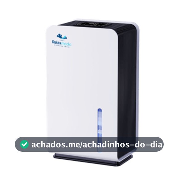 Desumidificador e Purificador de Ar Anti Mofo Umidade HEPA H12 Silencioso Relaxmedic
