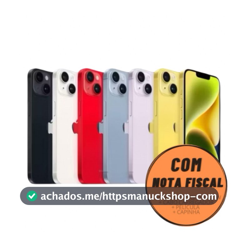Celular iPhone 14 Plus (128GB) (256GB) 100% Original Apple Seminovo Vitrine Bateria 85% a 100% NF