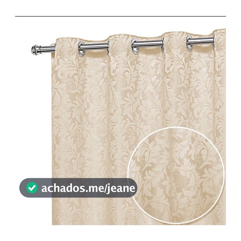 CORTINA JACQUARD SALA E QUARTO 3,00 X 2,60 ESTICADA PROMOÇÃO