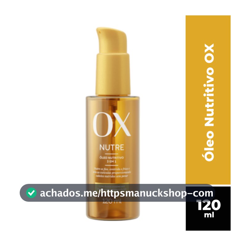 Óleo Nutritivo 3 Em 1 Ox Nutre 120ml