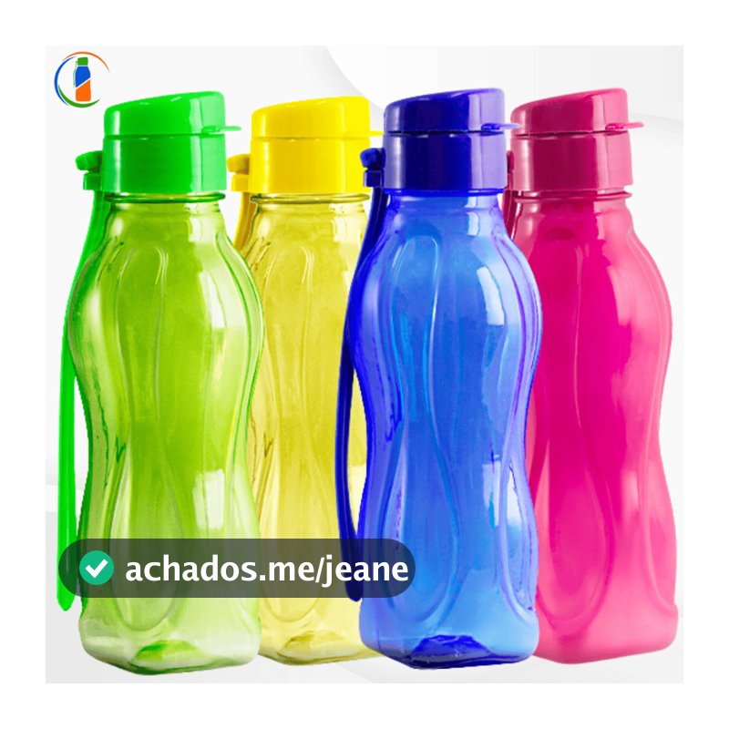 Kit 4 Garrafas Squeeze 350ml - Compacta, Versátil e Moderna - Ideal para crianças e academia - Envio Imediato