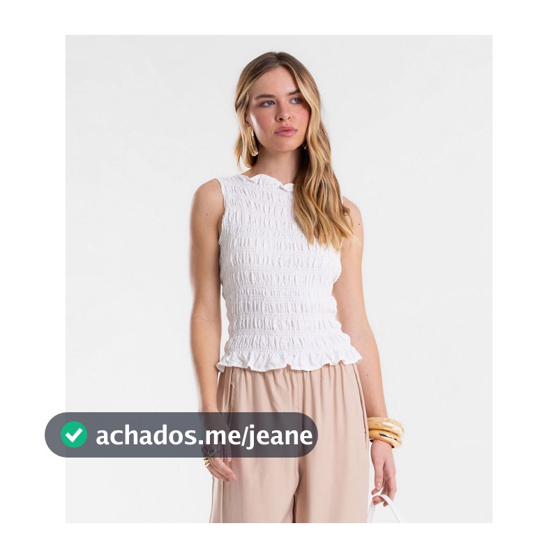Regata Feminina Em Viscose Com Lastex Endless Bege