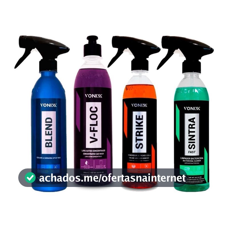Kit Vonixx Blend Cera V-Floc Shampoo Strike Removedor Sintra Limpeza