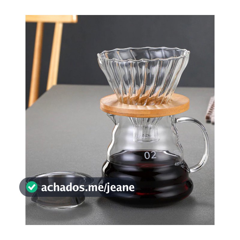 Jarra De Vidro Tampa Borossilica Para Servir Café 600ml