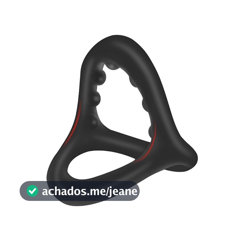 Anel Peniano R3tard4 Ej4culac40 Silicone Elastico Cor Preto