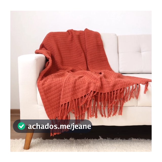 Manta Xale Para Sofa Poltrona Promocao 2,1x1,8cm Artesanal Favo de Mel
