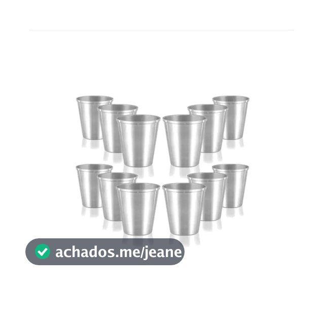 Copos em alumínio de 400ml - 12 unidades