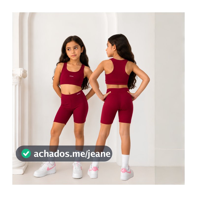 Conjunto Infantil Menina- Top e Short, para crianças, atividade física, jinkingstore, do 06 ao 12.