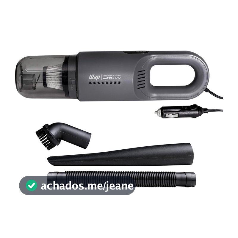 Aspirador Portátil Wap Car Potente 180W Com Reservatório 420ml Bicos Extras Cabo 3,7metros 12v - WAP
