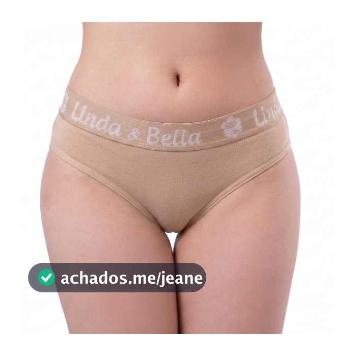 Kit 10 ou 5 Calcinha Cueca Femenina Cintura Alta Algodão Cós Grosso Linda e Bella