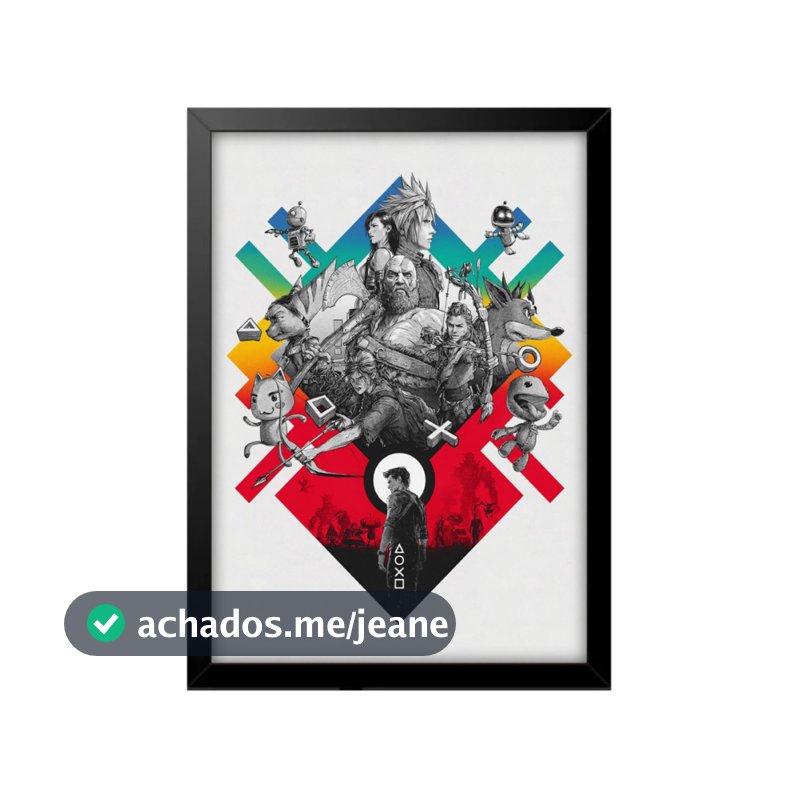 Quadro Decorativo Sala Quarto Playstation Jogo Game Geek Sala Quarto Nerd Geek