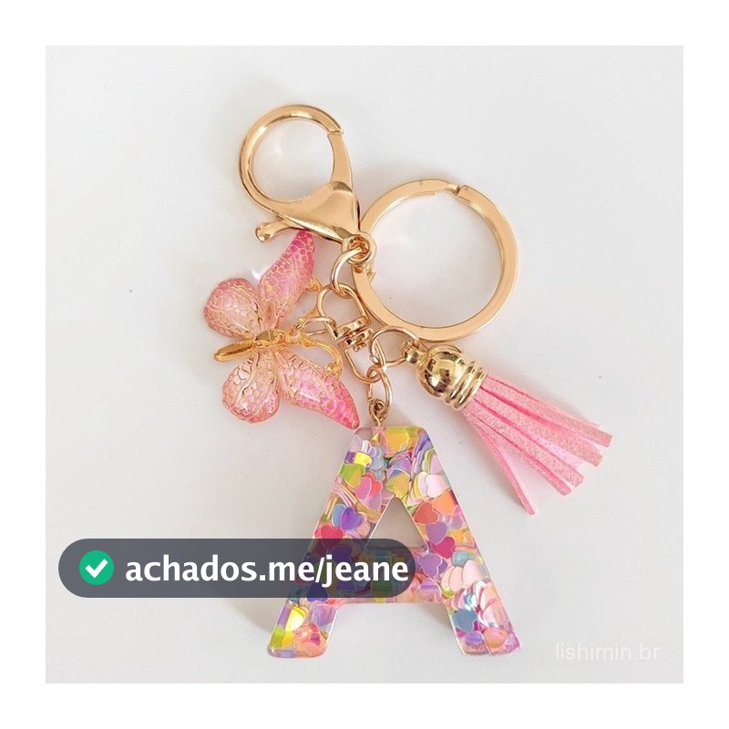 Atacado Transfronteiriço Chaveiro de Lantejoulas Rosa com Pingente de Borboleta e Franja - Acessórios de Joias