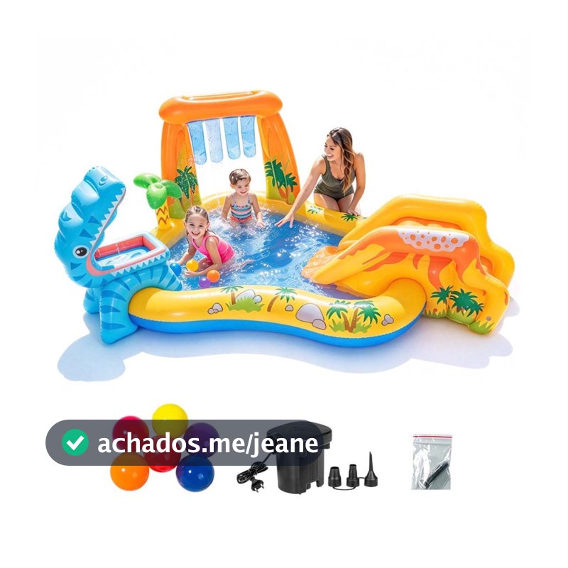 Piscina Inflavel Playground Parque dos Dinossauro Infantil