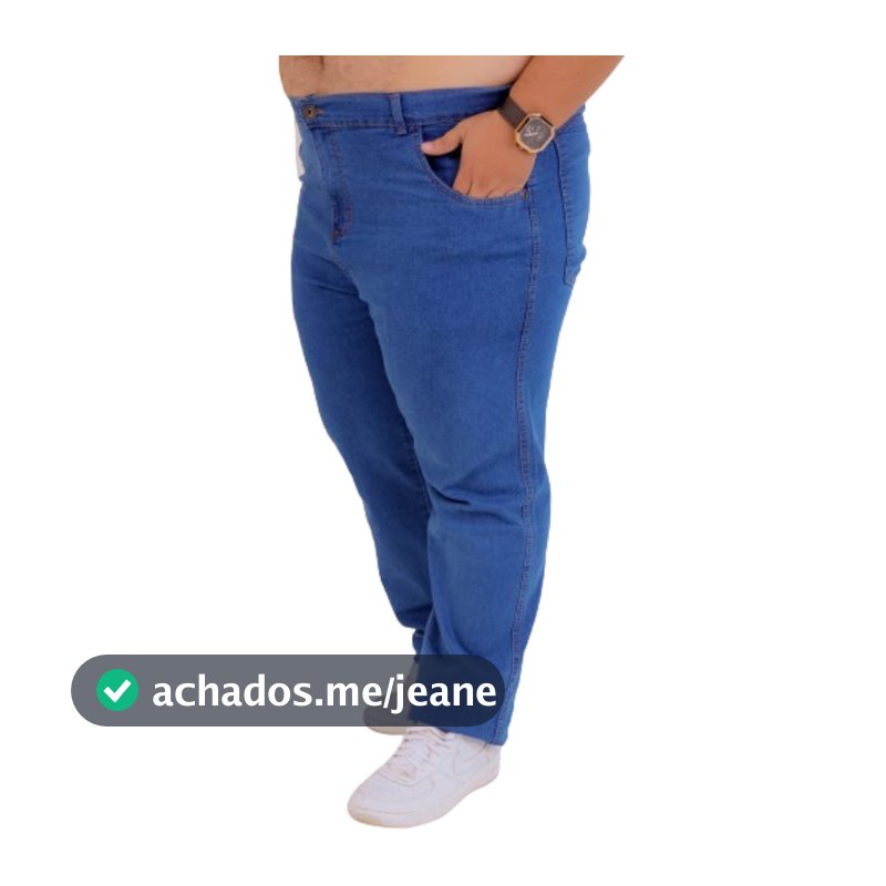 Calça Jeans Masculina Plus Size 48-64 Elastano