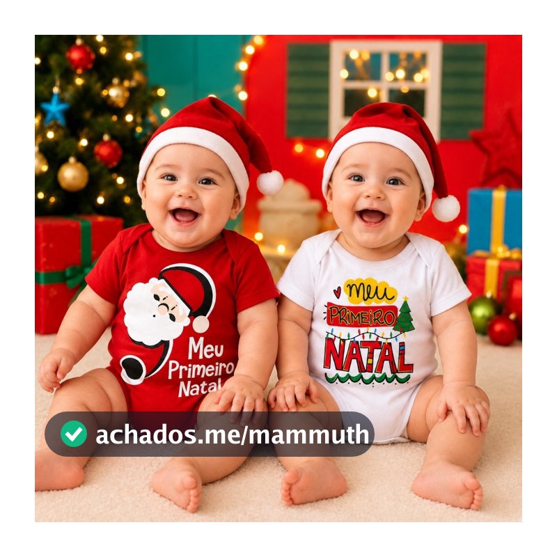 Body Bebê Infantil Temático de Natal Papai Noel Mamãe Noel Confortável Macio e Leve Promoção Envio Rápido