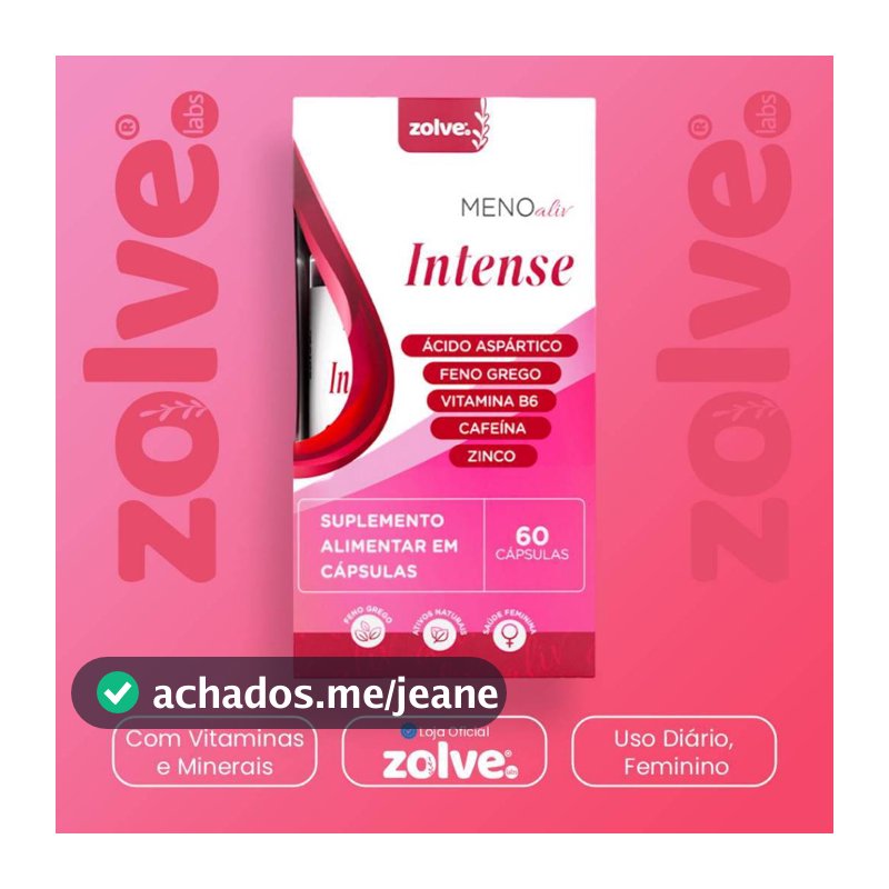Meno Aliv Intense 1pt - Suplemento Alimentar com Feno-Grego - Bem-Estar Feminino 40+ - 60 Cápsulas