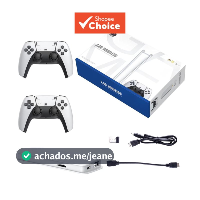 Console de Jogo Portátil para TV Retro M8/M15 4K, Manete Duplo Sem Fio 2.4G, Jogos Clássicos Integrados, HDMI