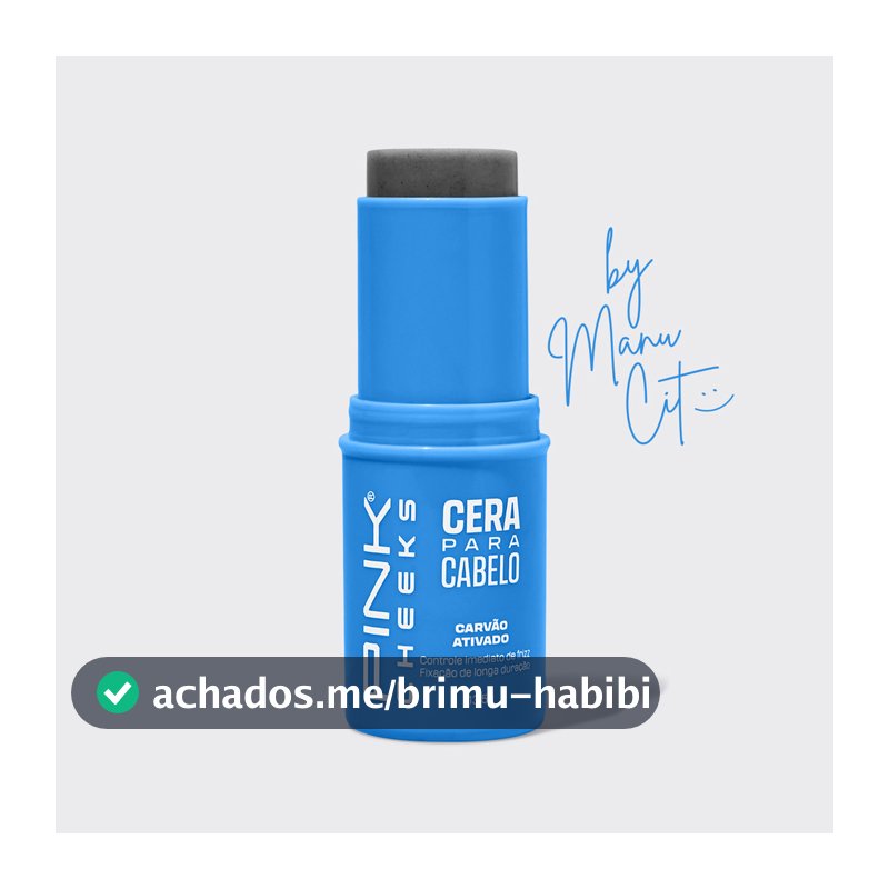 Cera para Cabelo AntiFrizz  by Manu Cit 13,5g Lançamento Pink Cheeks Exclusivo Carvão Ativado