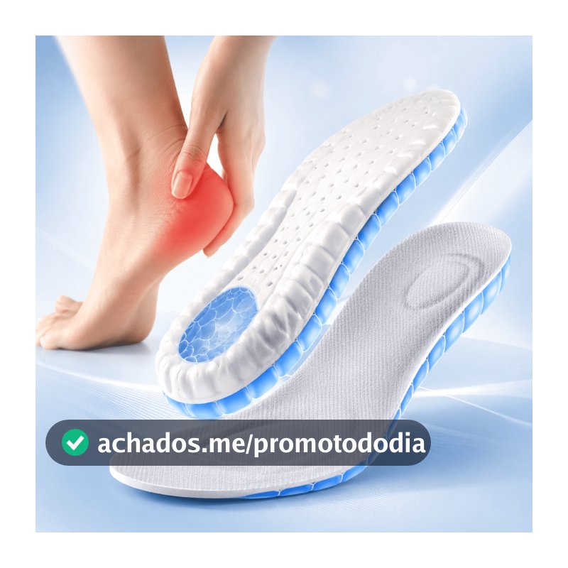 Palmilha Ortopédica  4D Anatômica Alto Conforto Tênis Sapatos