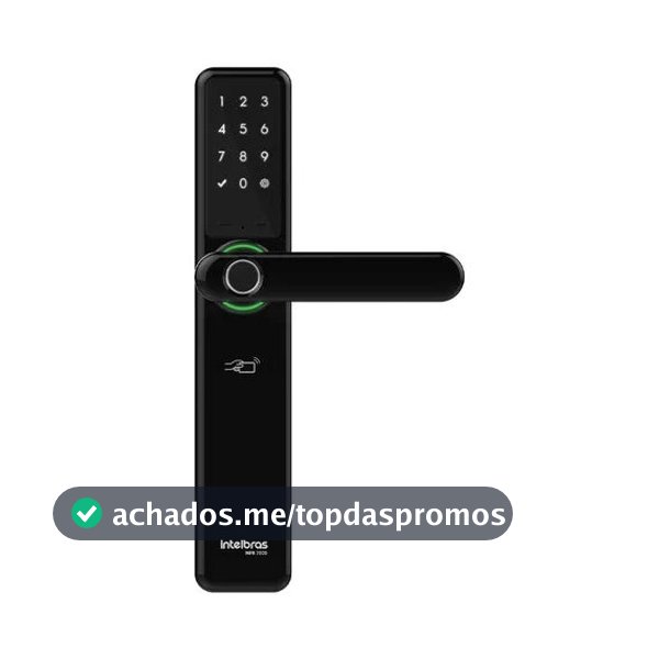 Fechadura Inteligente C/Maçaneta Intelbras MFR 7000 Preto