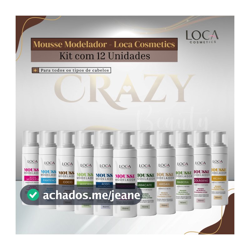 Kit 12 Unids - Mousse Modelador Profissional 150ml - Loca Cosmetics