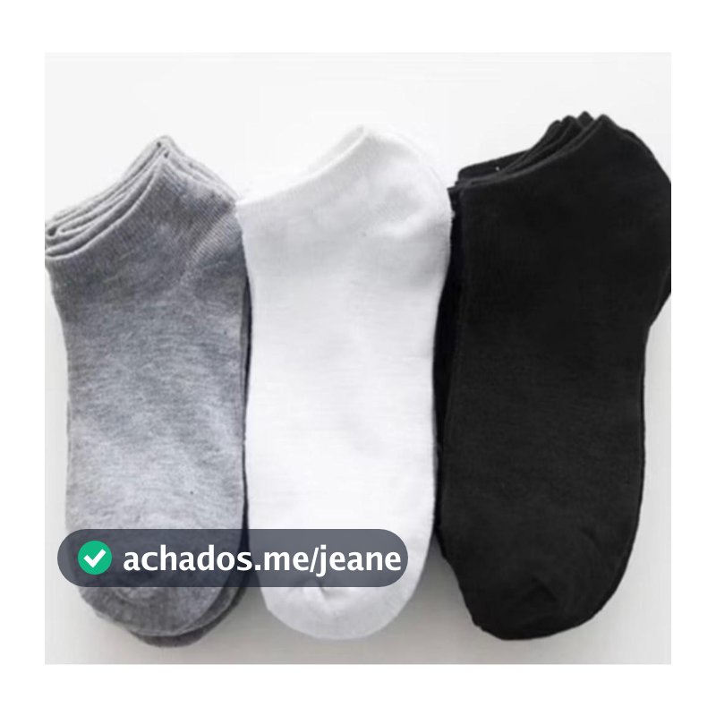 Kit 24 Pares Meias Soquete Masculina Algodão Confortável