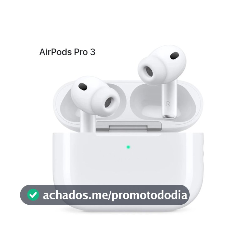 Fone de Ouvido Apple AirPods Pro 3 USB-C Magsafe com Cancelamento Ruído Original Apple
