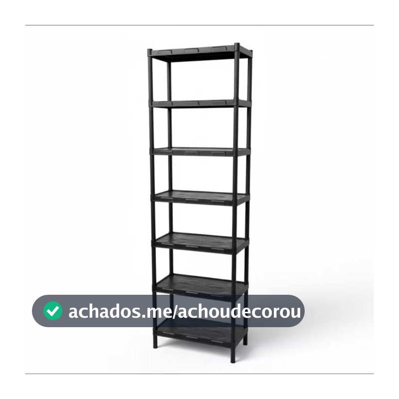 Estante Preta 7 Prateleiras Flexa - 445