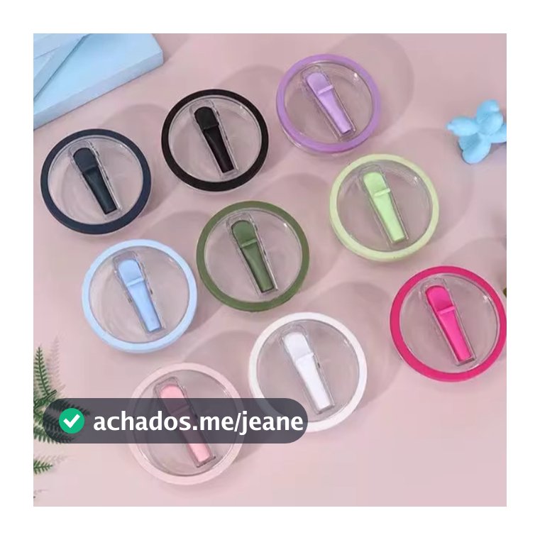 Tampa e canudo para Copo Termico 10cm com canudo Flip para Drinks (NAO VEM COPO)