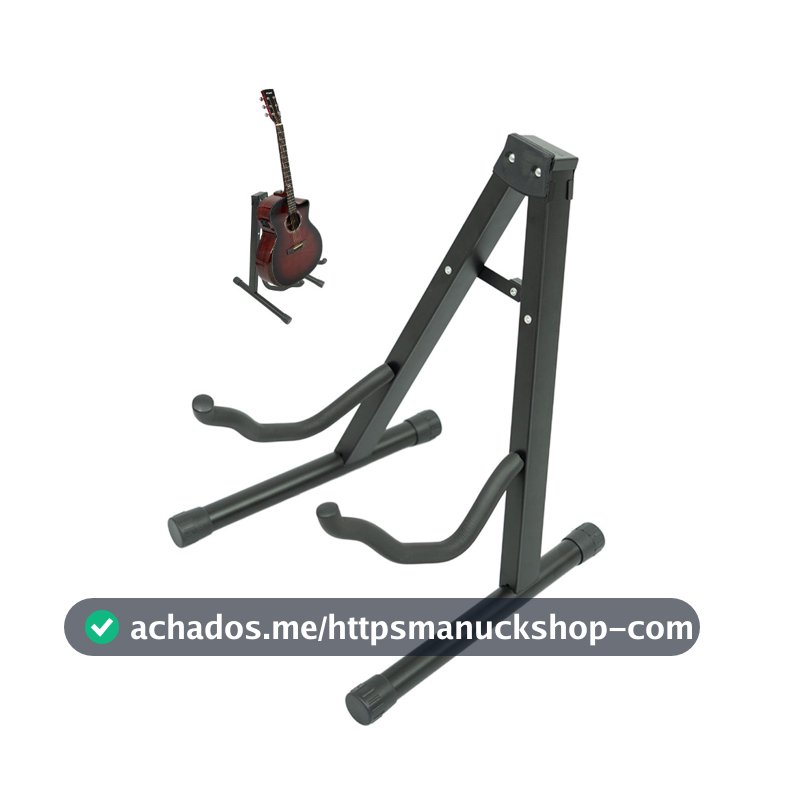 Suporte de Chão SONN para Violão e Guitarra Dobrável Multiuso em Metal Espuma e Pés Emborrachados compacto