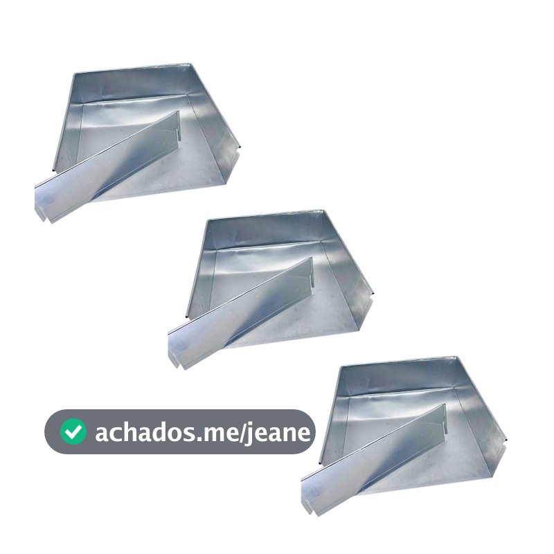 Kit com 3 Formas Lateral Removível 30x30x10cm Para Fatia de Feira Slice Alumínio