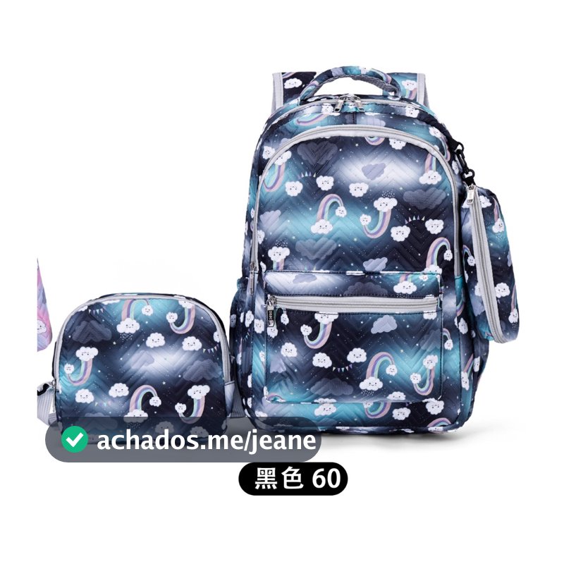 Kit 3 Peças: Mochila  3d Escolar, Impermeavél Reforçada Lancheira Térmica e Estojo Espaçoso Princesa