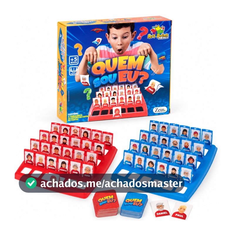 Jogo Infantil de Adivinhação Quem Sou Eu? Jogo Infantil Tabuleiro Diversão em Família Presente