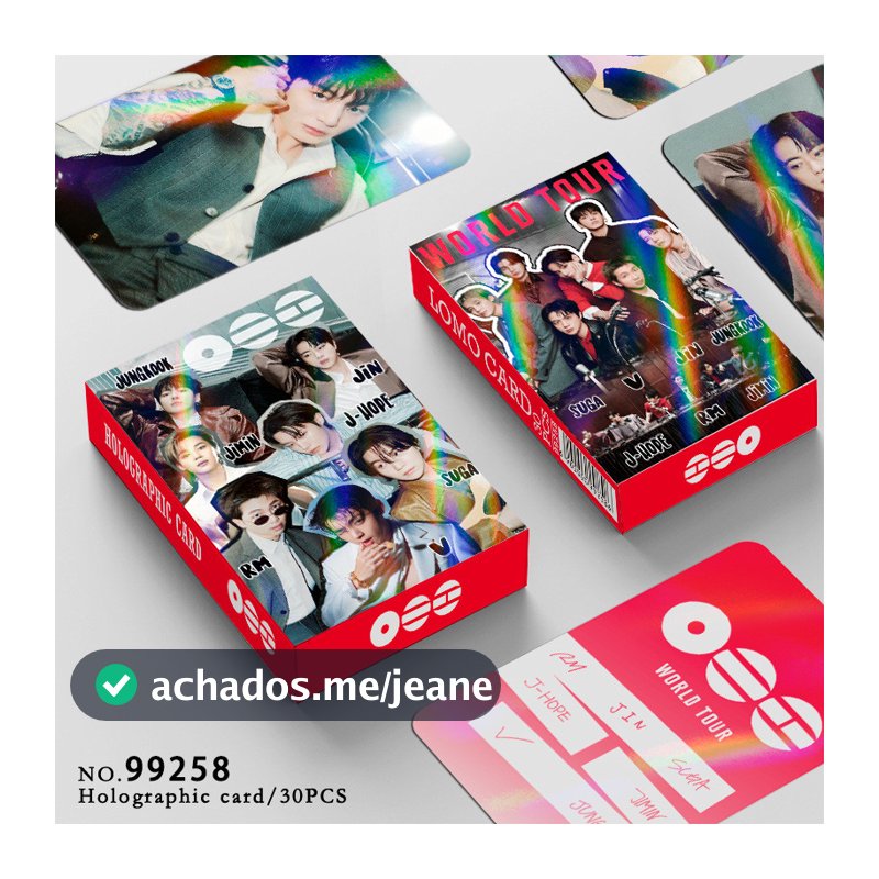 Kpop 30 Unidades/Conjunto Idol Jungkook Cartões Fotográficos Cartão lomo laser WORLDTOUR JIMIN