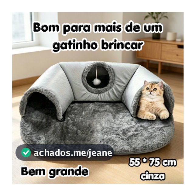 Cama De Gato 2 Em 1 Túnel, Gatinho Removível, Para Gatos De Até 4kg