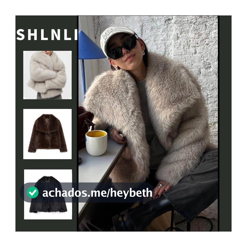 Americano High Street Grosso Solto Casaco De Pele Para Outono Inverno Feminino Gola Grande Quente Curto Ins Estilo Jaque