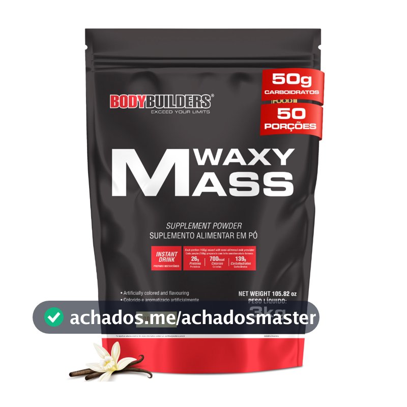 Hipercalórico Waxy Mass 3kg - Para Ganho De Massa - Bodybuilders