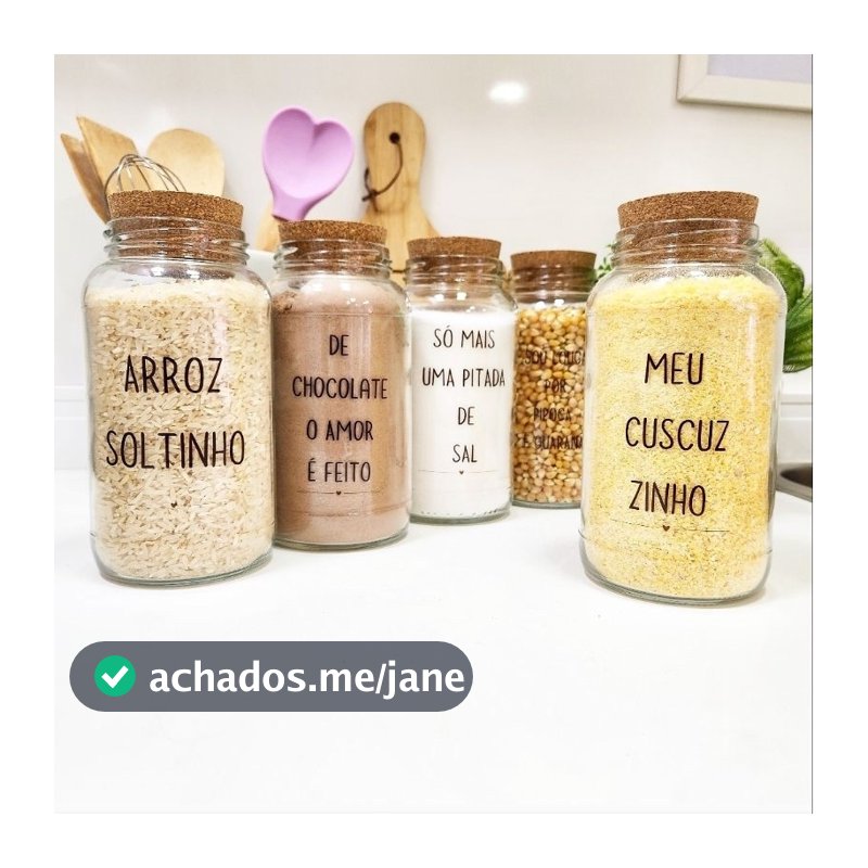 Potes de mantimentos com frases - potes para mantimentos