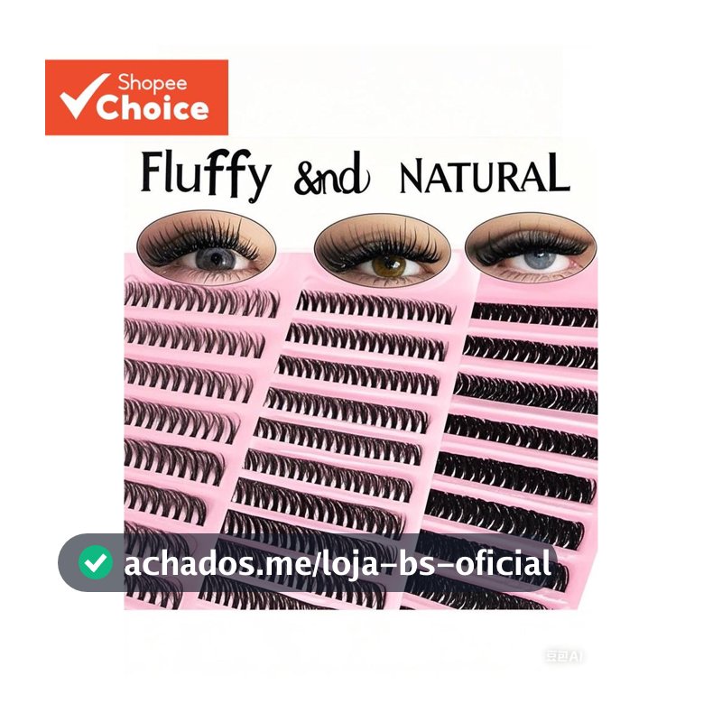 Super Fofo 200 Clusters Falso Vison DIY Cílios Naturais Finos Reutilizáveis Para Iniciantes Autoaplicação