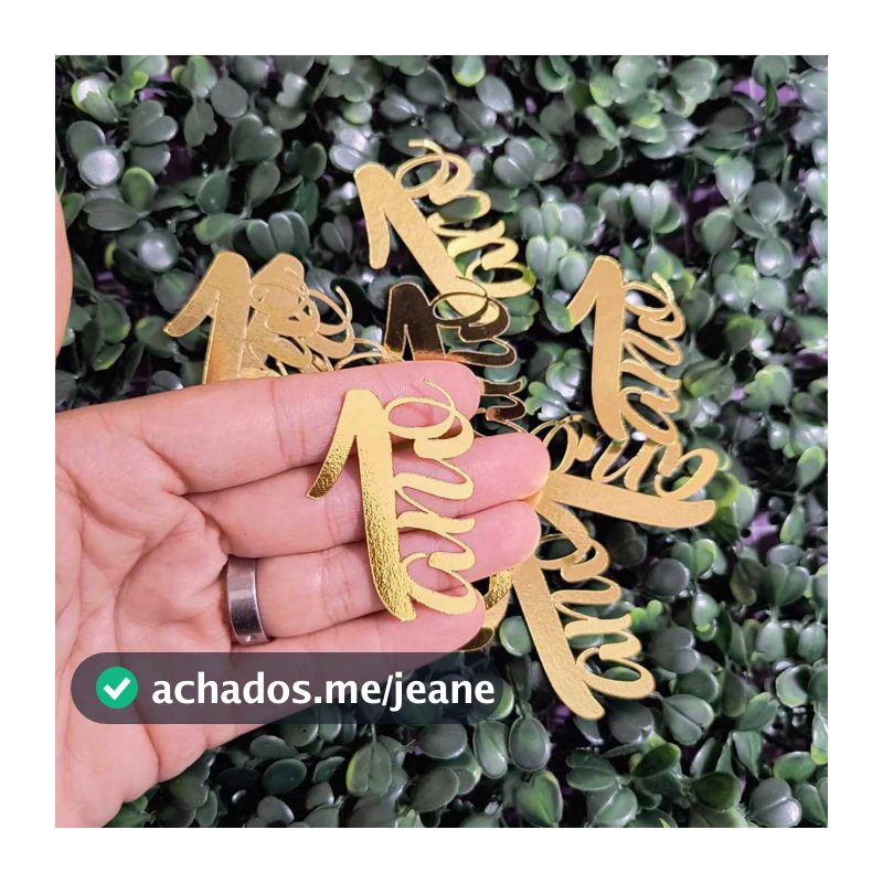 30/60 Apliques número dourado para lembrancinha - NÃO É ACRÍLICO! Aplique Idade