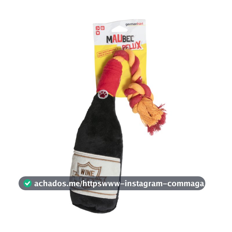 Brinquedo Pelúcia Garrafa de Vinho Maubec Para Cães Germanhart