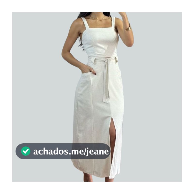 Conjunto cropped e saia longa e fenda ( tecido linho) conjunto sofisticado e vesátil! perfeito para qualquer ocasião