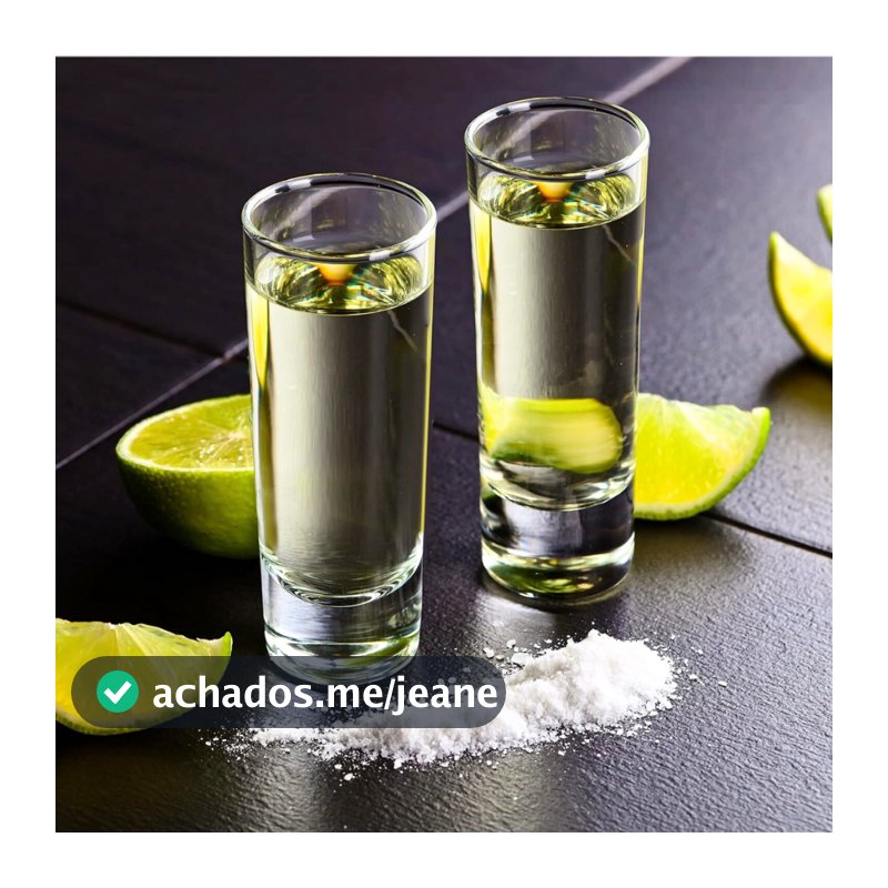 Jogo De Copo De Vidro Dose Shot Titanium Com 6 Pecas 65ml