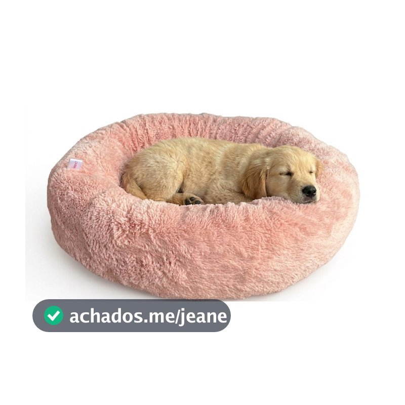 Cama Pet Nuvem em Pelucia  com Ziper Capa Removivel Tamanho G 70x70cm  Cachorro e Gato