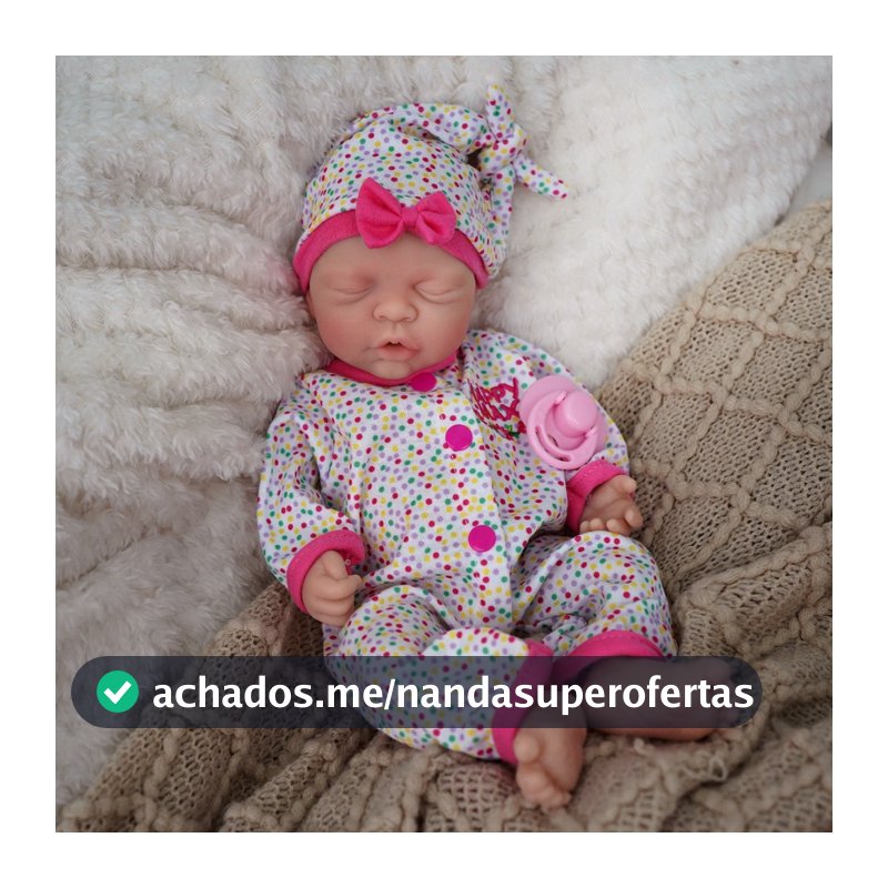 35cm Boneca Bebê Reborn Silicone Sólido Menina Suave Pode Tomar Banho BRASTOY