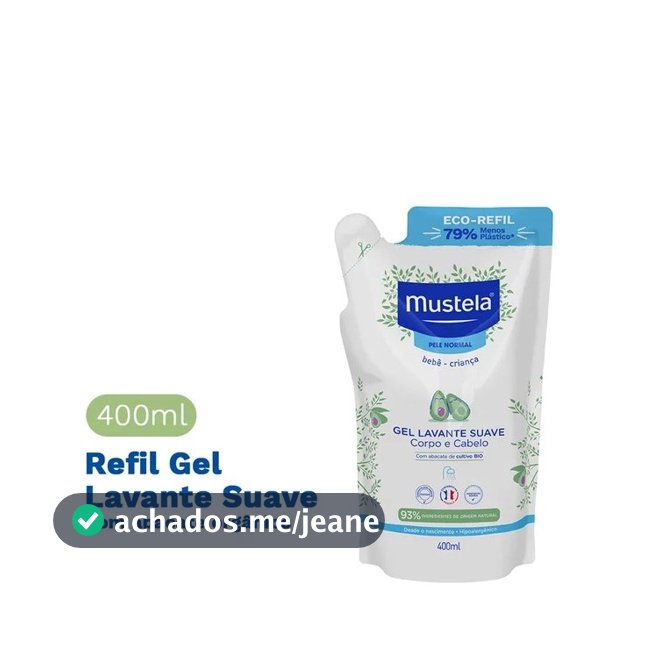 Gel Lavante Mustela Pele Normal Refil 400ml
